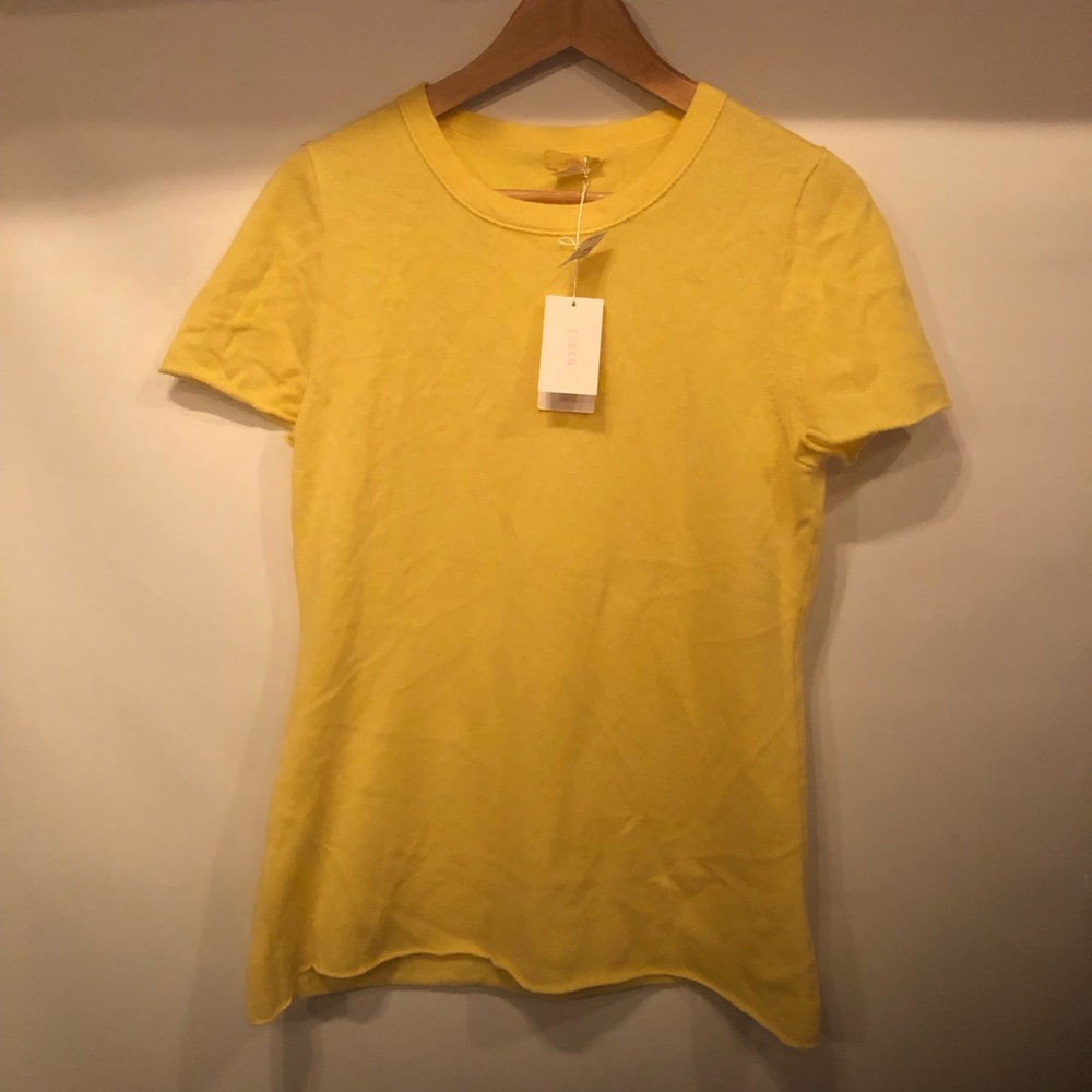 Buttery yellow cashmere J. Crew sweater, NWT